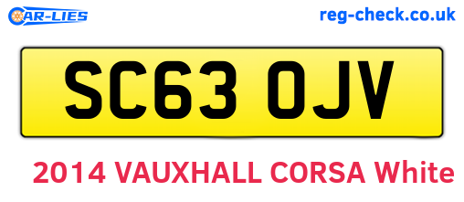 SC63OJV are the vehicle registration plates.