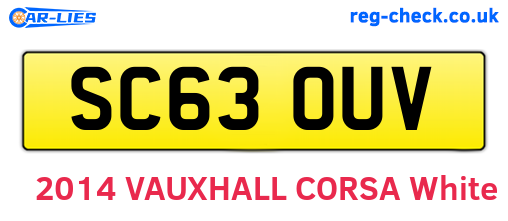 SC63OUV are the vehicle registration plates.