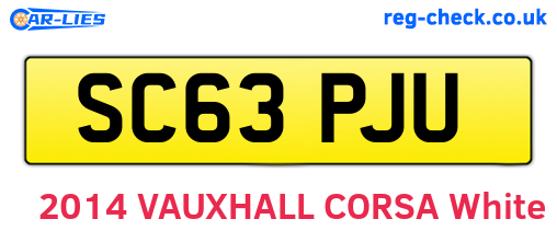 SC63PJU are the vehicle registration plates.