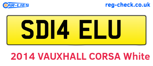 SD14ELU are the vehicle registration plates.