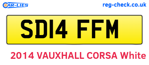 SD14FFM are the vehicle registration plates.