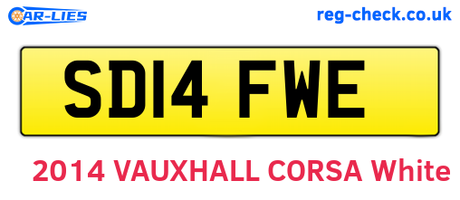 SD14FWE are the vehicle registration plates.