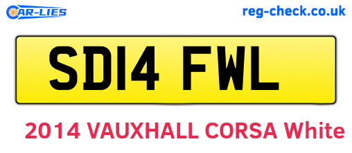 SD14FWL are the vehicle registration plates.
