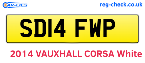 SD14FWP are the vehicle registration plates.