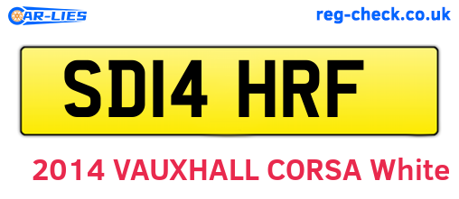 SD14HRF are the vehicle registration plates.