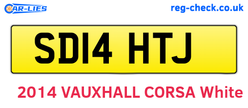 SD14HTJ are the vehicle registration plates.
