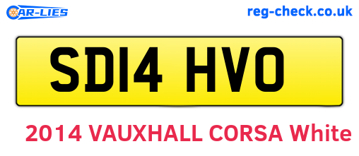 SD14HVO are the vehicle registration plates.