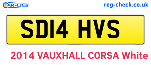 SD14HVS are the vehicle registration plates.