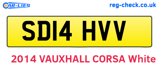 SD14HVV are the vehicle registration plates.