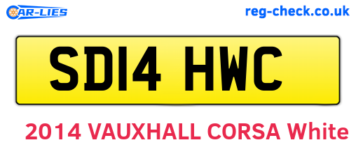 SD14HWC are the vehicle registration plates.