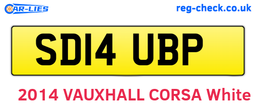 SD14UBP are the vehicle registration plates.