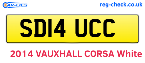 SD14UCC are the vehicle registration plates.