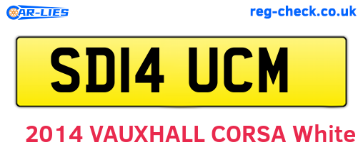 SD14UCM are the vehicle registration plates.