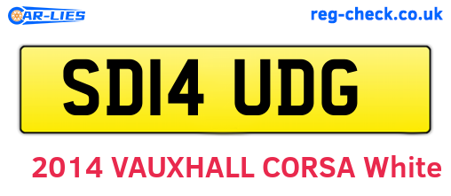 SD14UDG are the vehicle registration plates.