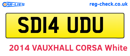 SD14UDU are the vehicle registration plates.