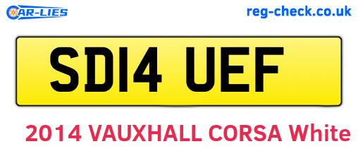 SD14UEF are the vehicle registration plates.