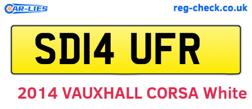 SD14UFR are the vehicle registration plates.