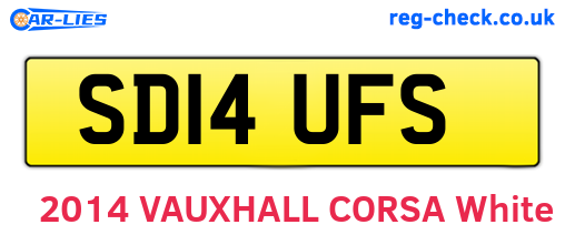 SD14UFS are the vehicle registration plates.