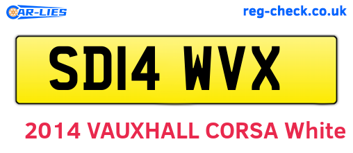SD14WVX are the vehicle registration plates.