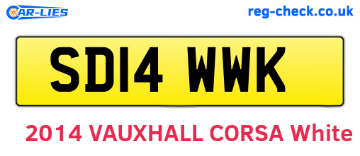 SD14WWK are the vehicle registration plates.
