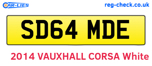 SD64MDE are the vehicle registration plates.