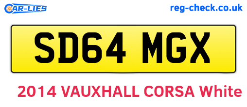 SD64MGX are the vehicle registration plates.