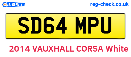 SD64MPU are the vehicle registration plates.