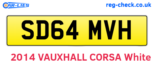 SD64MVH are the vehicle registration plates.