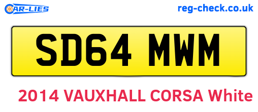 SD64MWM are the vehicle registration plates.