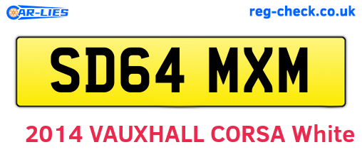 SD64MXM are the vehicle registration plates.