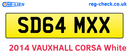 SD64MXX are the vehicle registration plates.
