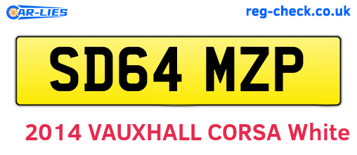 SD64MZP are the vehicle registration plates.