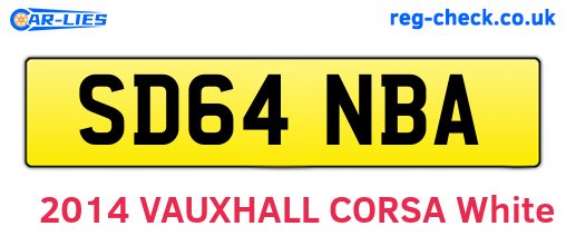 SD64NBA are the vehicle registration plates.
