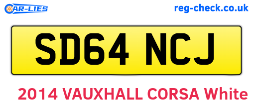 SD64NCJ are the vehicle registration plates.