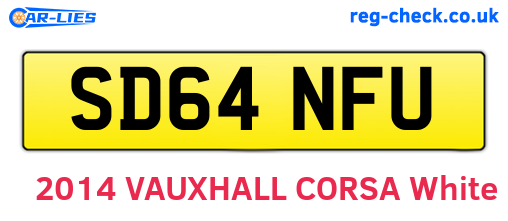 SD64NFU are the vehicle registration plates.