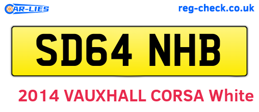 SD64NHB are the vehicle registration plates.
