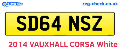 SD64NSZ are the vehicle registration plates.