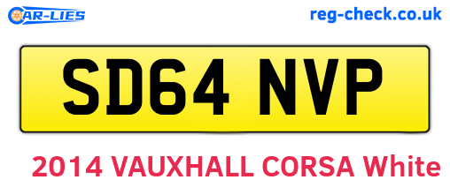 SD64NVP are the vehicle registration plates.