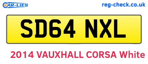 SD64NXL are the vehicle registration plates.