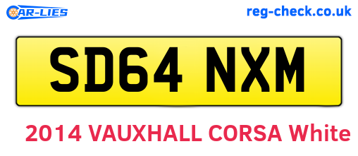 SD64NXM are the vehicle registration plates.