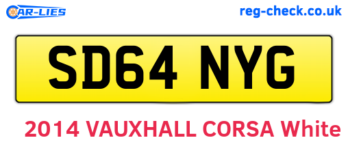 SD64NYG are the vehicle registration plates.