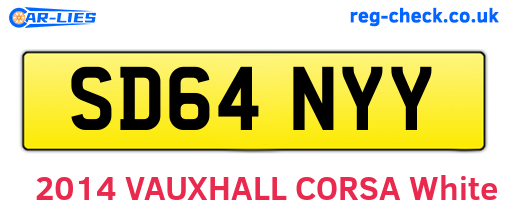 SD64NYY are the vehicle registration plates.