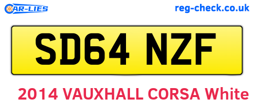 SD64NZF are the vehicle registration plates.