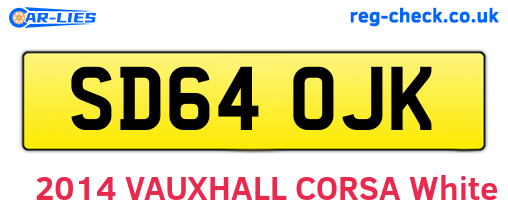 SD64OJK are the vehicle registration plates.