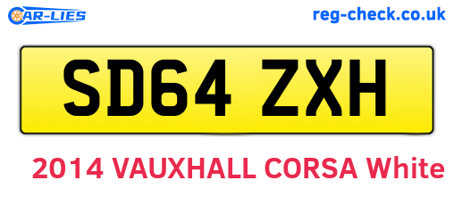 SD64ZXH are the vehicle registration plates.