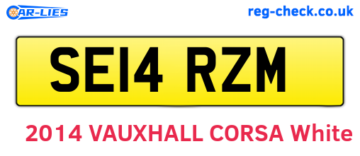 SE14RZM are the vehicle registration plates.