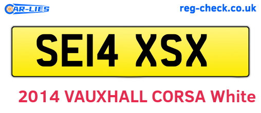 SE14XSX are the vehicle registration plates.