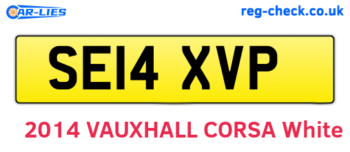 SE14XVP are the vehicle registration plates.