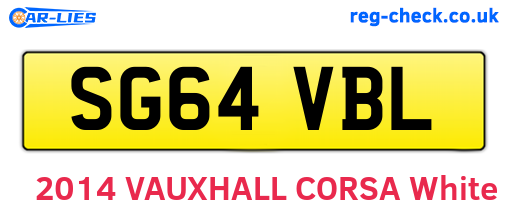 SG64VBL are the vehicle registration plates.
