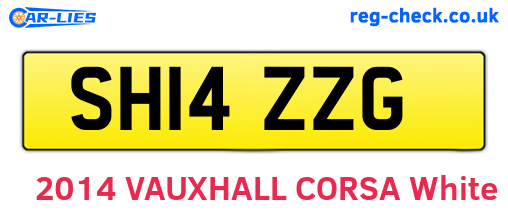 SH14ZZG are the vehicle registration plates.